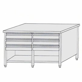 pizza ball cabinet with 6 drawers 1040 mm  x 700 mm  H 850 mm product photo