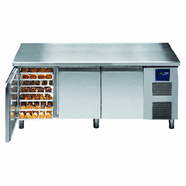 bakery cooling table PREMIUMLINE BKTF 3020 M with machine 390 ltr | 3 solid doors | upstand product photo