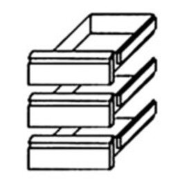 212013 Kühltisch-Schubladensatz 3 x 1/3 GN 1/1, 100 mm,  Mehrpreis statt Tür - für Kühltische KTF 2***, 3*** u. 4*** product photo