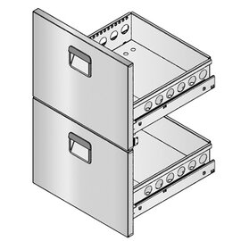 30.4116 Schubladensatz 1/2 + 1/2 GN anstatt Tür für Umluft-Getränketheke (Modelle Paris, Bergamo, London, Bristol, Palermo, Napoli) product photo