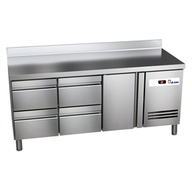 refrigerated table READY KT3614 convection cooling 213 ltr | upstand | 1 full door | 4 drawers product photo