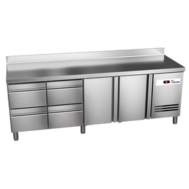 refrigerated table READY KT4614 convection cooling 204 watts 290 ltr | upstand | 2 solid doors | 4 drawers product photo