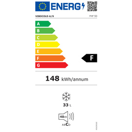 freezer box FHF 50 white 39 ltr | silent cooling | door swing on the right product photo  L