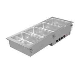 single-basin bain marie GN 1/1 built-in unit with 3 basins | 2400 watts 230 volts product photo