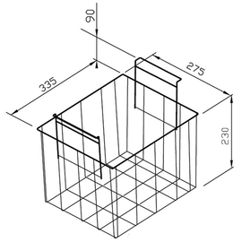 Basket for freezers from the Snow series, only with crossbar product photo