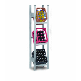 beverage crate add-on rack galvanised L 510 mm x 335 mm H 1750 mm suitable for 3 crates product photo