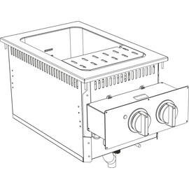 Electric pasta cooker 28 liters Drop In 700 Width 400mm product photo