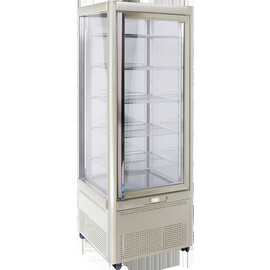 refrigerated panorama vitrine Prisma 401 TNV-PF silver coloured | 5 grids product photo