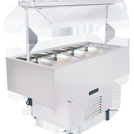 Salad bar Isola 4M VT with sneeze guard | suitable for 4 x GN 1/1 - 150 mm product photo