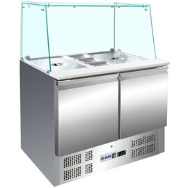 saladette KBS 908 with countertop glass unit | 246 ltr | convection cooling | gastronorm product photo