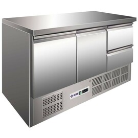 refrigerated table KTM 302 | 400 ltr | convection cooling | 2 solid doors | 2 drawers product photo