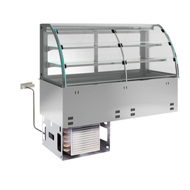 built-in self-service refrigerated display case GN 2/1 with 3 customer flaps | ready to plug in | 230 volts 350 watts product photo