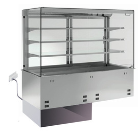 built-in self-service refrigerated display case GN 2/1 with night blind | 230 volts | central cooling product photo