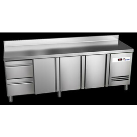 refrigerated table READY KT4612 convection cooling 298 ltr | upstand | 3 solid doors | 2 drawers product photo