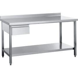 work table upstand at the back 1 drawer 800 mm 700 mm Height 850 mm self-assembly product photo
