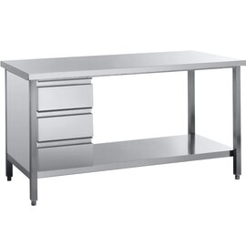 work table 3-drawer unit 800 mm 700 mm Height 850 mm self-assembly product photo