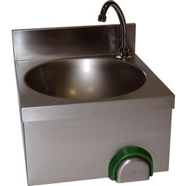 hand wash sink with knee operated | upstand high | 400 mm x 400 mm H 200 mm product photo