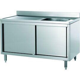 kitchen sink cupboard SSER 1470 1 basin | drainboard on the left | wing doors product photo