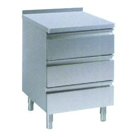 drawer cabinet 480 mm  x 700 mm  H 850 mm with 3 drawers | upstand product photo