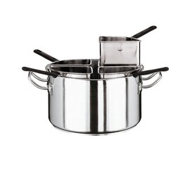 meat pot | pasta pot KG LINE 2000 20.5 l stainless steel with quarter size mesh inserts  Ø 360 mm  H 215 mm  | stainless steel handles product photo