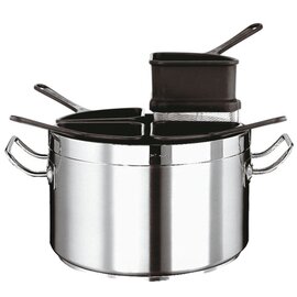 meat pot | pasta pot KG LINE 2100 22 ltr plastic stainless steel with PA quarter inserts  Ø 360 mm  H 215 mm  | stainless steel handles product photo