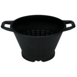 Colander 12 ltr plastic black | perforated bottom and sides | Ø 400 mm  H 200 mm product photo
