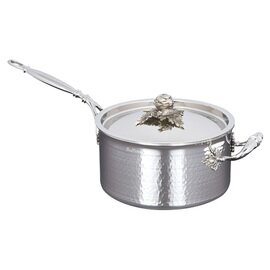 casserole OPUS Prima 4 ltr stainless steel with lid  Ø 200 mm  H 130 mm  | long handle product photo