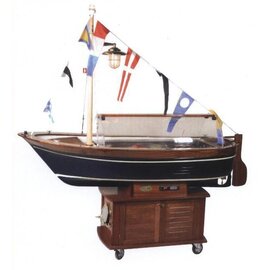 cold buffet ship Positano stainless steel wood mahogany coloured product photo