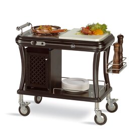 flambé trolleys gas 1 cooking zone  | cream coloured  L 900 mm  B 520 mm  H 900 mm product photo