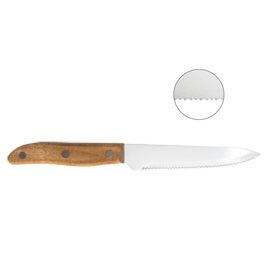 steak knife KOBE stainless steel serrated cut wooden handle L 244 mm product photo