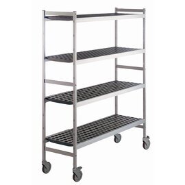 rack FERMOSTOCK 6611 plastic aluminium | 660 mm x 460 mm x 1820 mm wheeled grid shelf (shelves) bay load 240 kg product photo