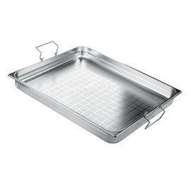 CLEARANCE | GN container GN 2/1  x 65 mm perforated stainless steel | folding handles product photo