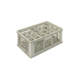CLEARANCE | stackable container grey 600 x 400 mm  H 236 mm | 24 compartments max Ø 86 mm  H 199 mm product photo
