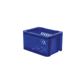 stackable container Rainbow Line Euronorm PP blue perforated | 200 mm x 100 mm H 120 mm product photo