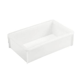 stacking containers | transport boxes PE white food safe 10 ltr | 450 mm x 295 mm H 125 mm product photo