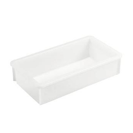 stacking containers | transport boxes PE white food safe 8 ltr | 450 mm x 255 mm H 105 mm product photo