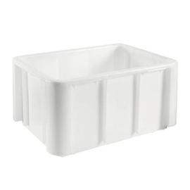 food container HDPE white smooth bottom 140 ltr | 800 mm x 600 mm H 405 mm product photo