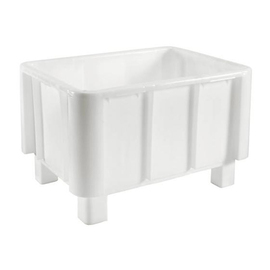 food container HDPE white feet 140 ltr | 800 mm x 600 mm H 510 mm product photo