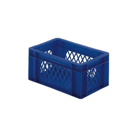 stackable container Rainbow Line Euronorm PP blue perforated walls 5.5 ltr | 300 mm x 200 mm H 145 mm product photo