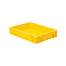 stackable container Rainbow Line Euronorm PP yellow closed 7 ltr | 400 mm x 300 mm H 75 mm product photo