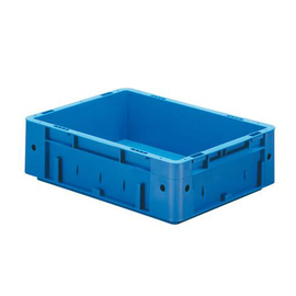 stackable container Rainbow Line Euronorm PP light blue closed | reinforced 9.5 ltr | 400 mm x 300 mm H 120 mm product photo