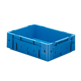 stackable container Rainbow Line Euronorm PP light blue closed | reinforced 9.5 ltr | 400 mm x 300 mm H 120 mm product photo