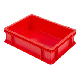 stackable container Colour Line Euronorm PP red 10 ltr | 400 mm x 300 mm H 130 mm product photo