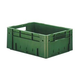 stackable container Rainbow Line Euronorm PP green closed | reinforced 18 ltr | 400 mm x 300 mm H 210 mm product photo