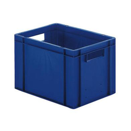 stackable container Rainbow Line Euronorm PP blue perforated walls 24 ltr | 400 mm x 300 mm H 270 mm product photo