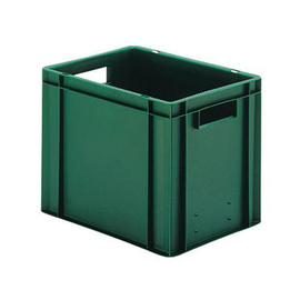 stackable container Rainbow Line Euronorm PP green closed 29 ltr | 400 mm x 300 mm H 320 mm product photo