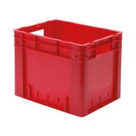 stackable container Rainbow Line Euronorm PP red closed | reinforced 29 ltr | 400 mm x 300 mm H 320 mm product photo