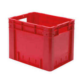stackable container Rainbow Line Euronorm PP red closed | reinforced 29 ltr | 400 mm x 300 mm H 320 mm product photo