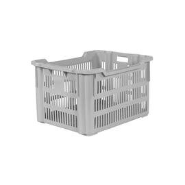 stack and nest container ROTA  • grey  • perforated  | 75 ltr | 620 mm  x 500 mm  H 360 mm product photo