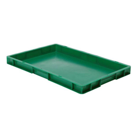 stackable container Rainbow Line Euronorm PP green closed 9.5 ltr | 600 mm x 400 mm H 50 mm product photo